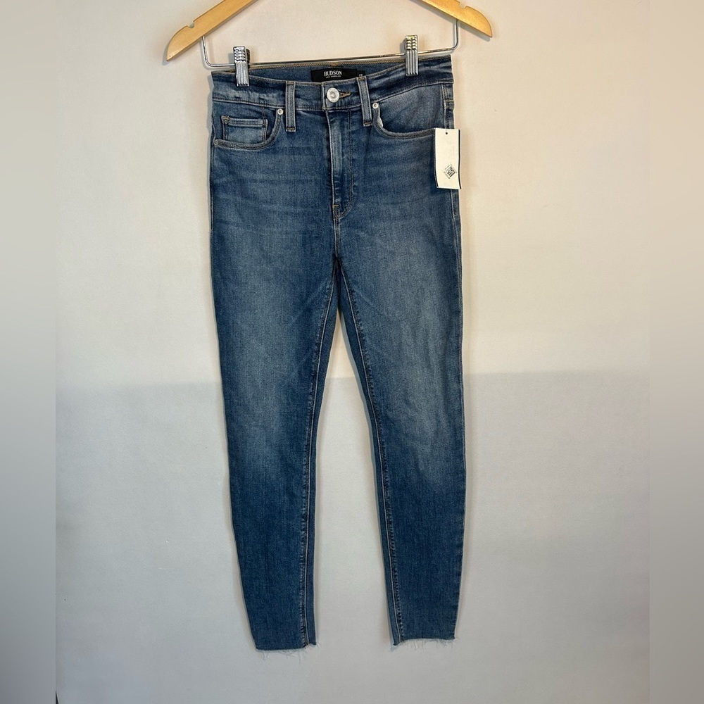 Hudson Jeans Barbara High Waist Ankle Skinny Size 25 Medium Wash New